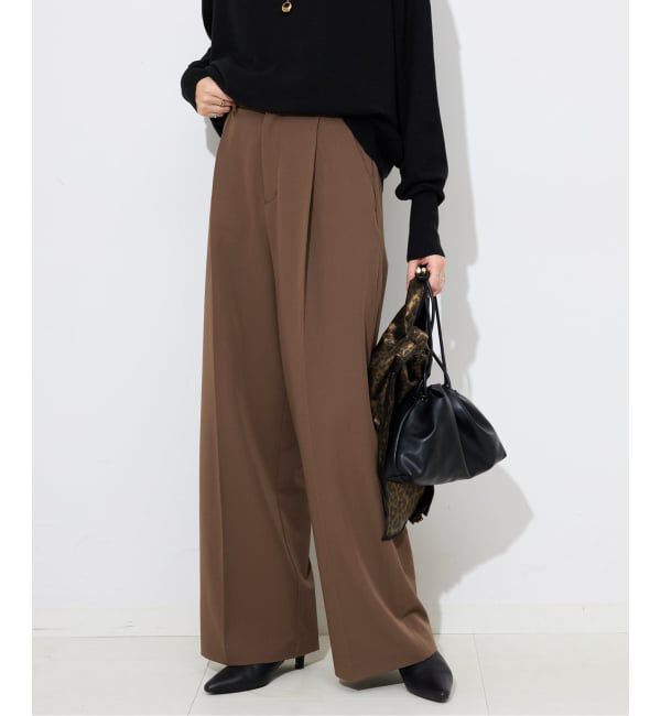 SLOBE IENA「《WEBのみ4サイズ展開/追加》TRワイドトラウザー」|スラックス|