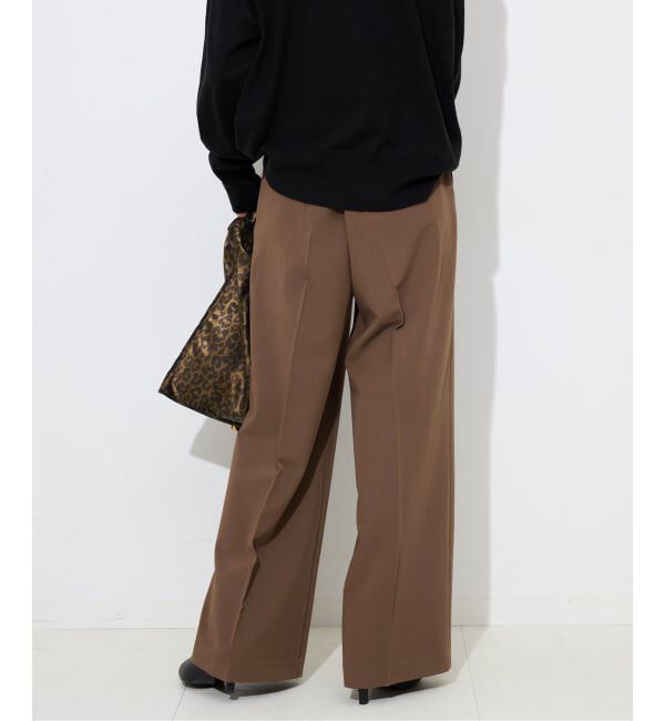 SLOBE IENA「《WEBのみ4サイズ展開/追加》TRワイドトラウザー」|スラックス|