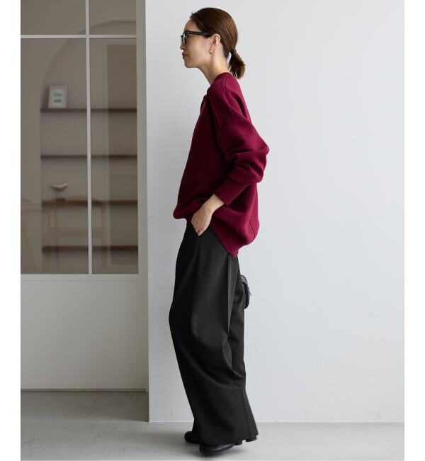 SLOBE IENA「《WEBのみ4サイズ展開/追加》TRワイドトラウザー」|スラックス|