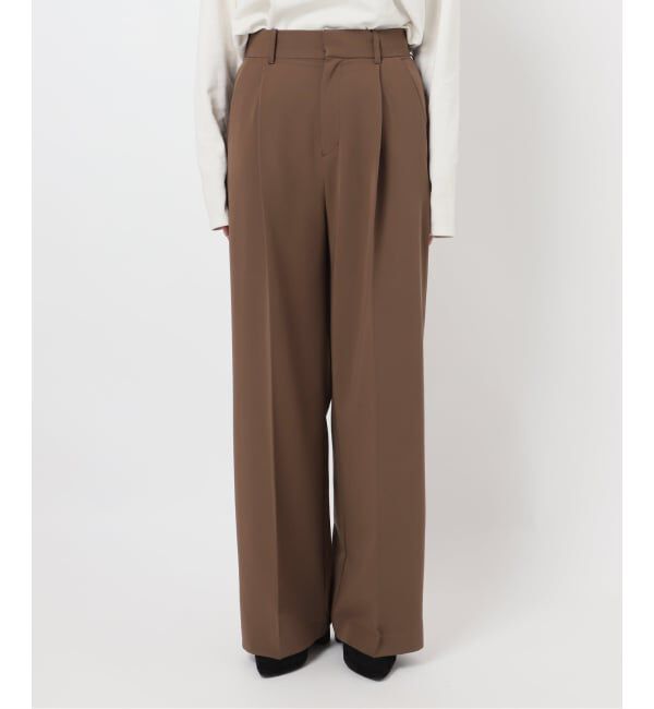 SLOBE IENA「《WEBのみ4サイズ展開/追加》TRワイドトラウザー」|スラックス|