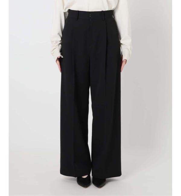 SLOBE IENA「《WEBのみ4サイズ展開/追加》TRワイドトラウザー」|スラックス|