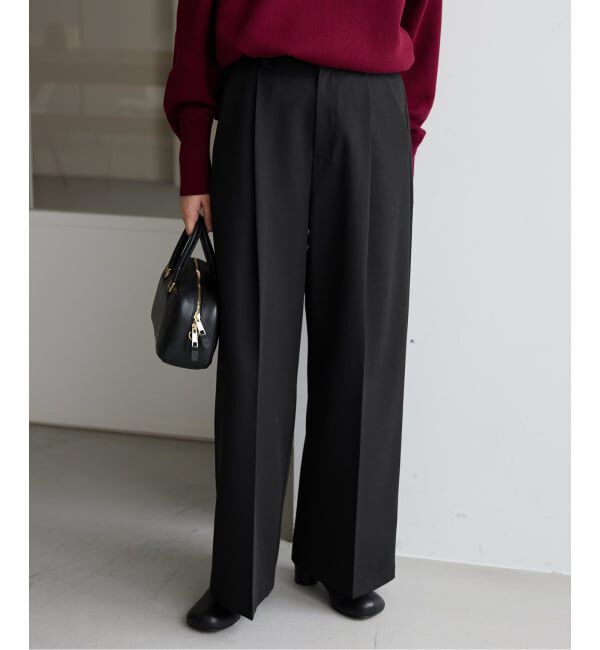 SLOBE IENA「《WEBのみ4サイズ展開/追加》TRワイドトラウザー」|スラックス|