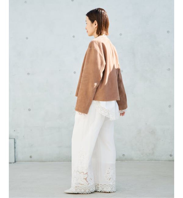 IENA「ラムスエードブルゾン」|ライダースジャケット|