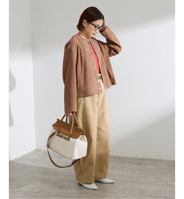 IENA「ラムスエードブルゾン」|ライダースジャケット|