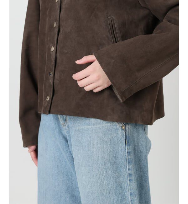 IENA「ラムスエードブルゾン」|ライダースジャケット|