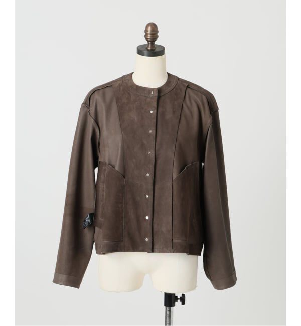 IENA「ラムスエードブルゾン」|ライダースジャケット|