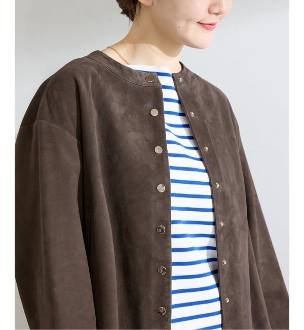 IENA「ラムスエードブルゾン」|ライダースジャケット|