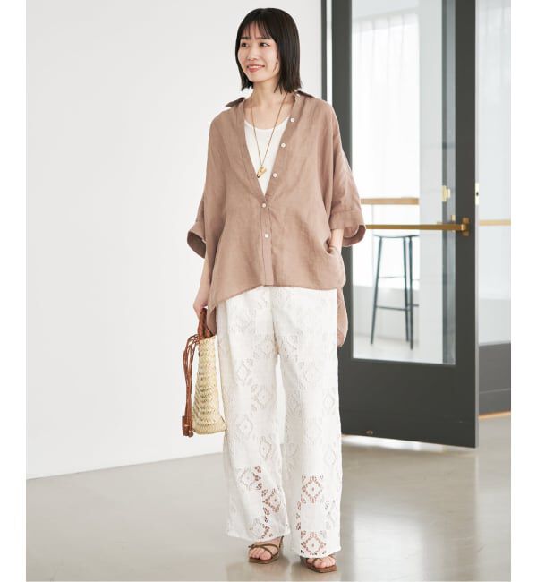 SLOBE IENA「コットンレースイージーパンツ」|その他|