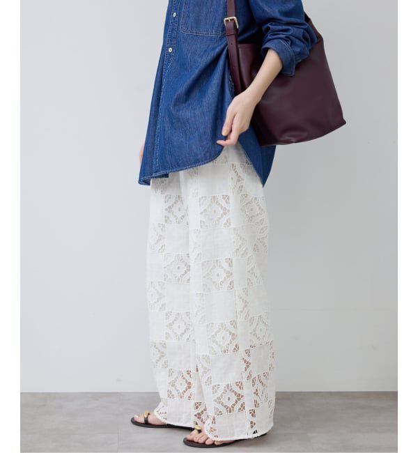 SLOBE IENA「コットンレースイージーパンツ」|その他|