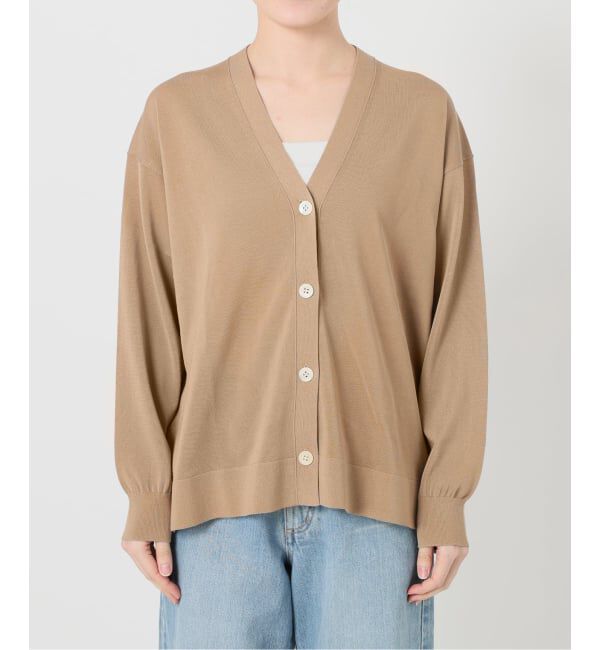 IENA「アセテートシルクVネックカーディガン」|カーディガン|
