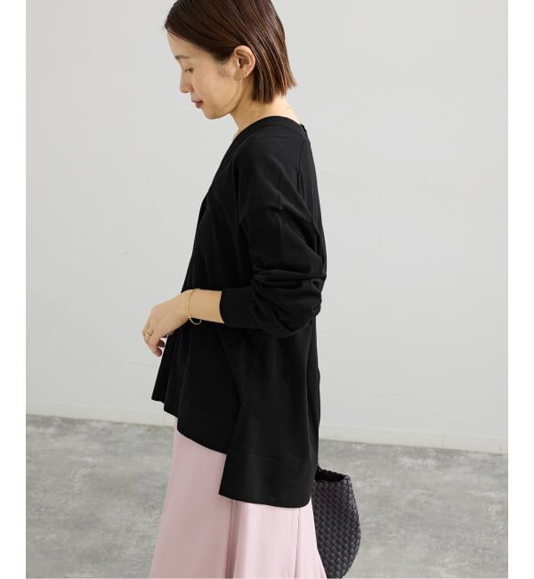 IENA「アセテートシルクVネックカーディガン」|カーディガン|