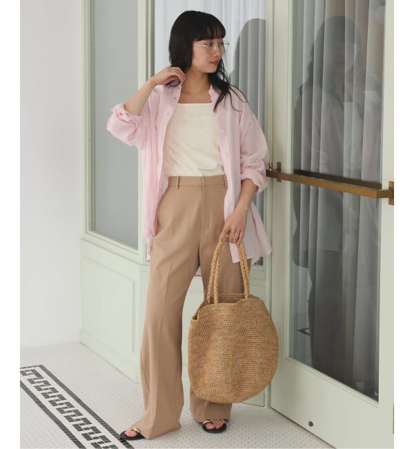 SLOBE IENA「《WEBのみ4サイズ展開/シリーズあり》リネンmixストレッチパンツ」|その他|