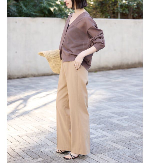 SLOBE IENA「《WEBのみ4サイズ展開/シリーズあり》リネンmixストレッチパンツ」|その他|