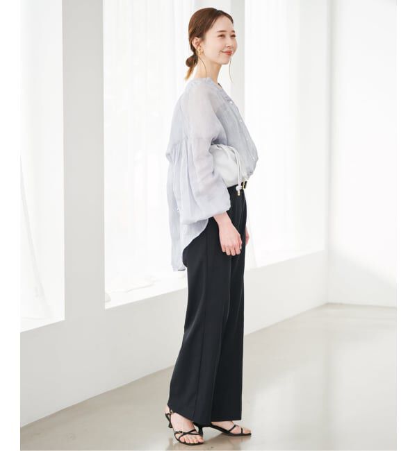 SLOBE IENA「《WEBのみ4サイズ展開/シリーズあり》リネンmixストレッチパンツ」|その他|