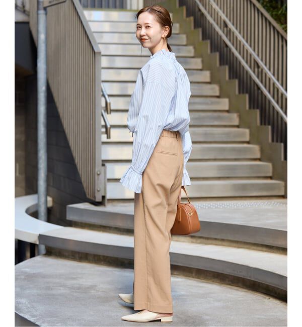 SLOBE IENA「《WEBのみ4サイズ展開/シリーズあり》リネンmixストレッチパンツ」|その他|