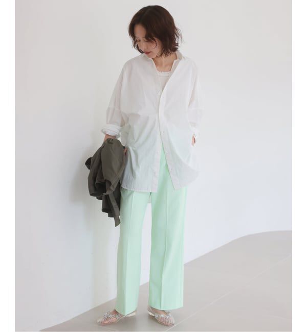 SLOBE IENA「《WEBのみ4サイズ展開/シリーズあり》リネンmixストレッチパンツ」|その他|