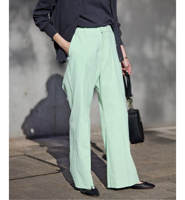 SLOBE IENA「《WEBのみ4サイズ展開/シリーズあり》リネンmixストレッチパンツ」|その他|