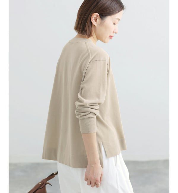 IENA「ウォッシャブル シアーニットプルオーバー」|ニット・セーター|ベージュ