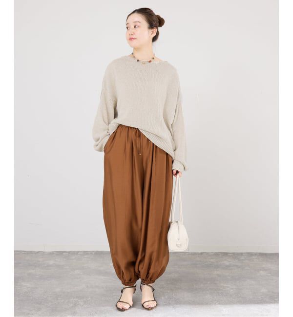 IENA「ミックスヤーン ワイドプルオーバー」|ニット・セーター|