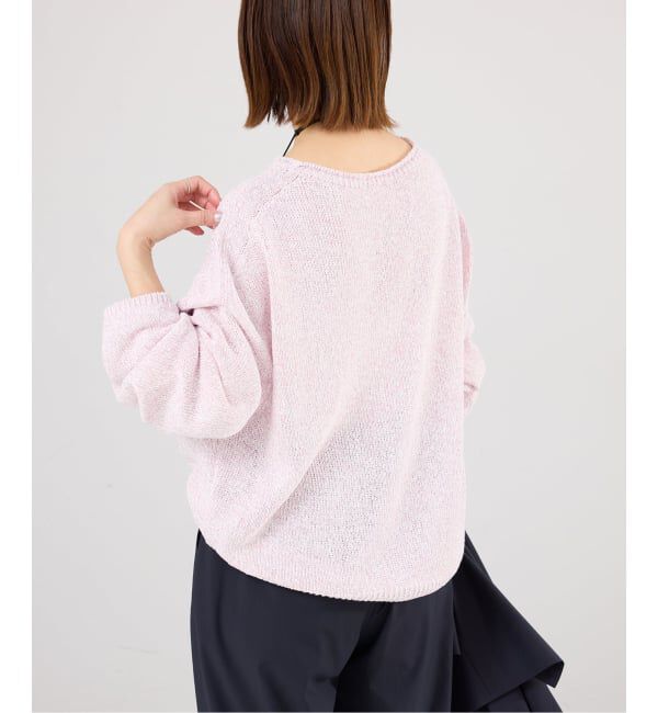 IENA「ミックスヤーン ワイドプルオーバー」|ニット・セーター|