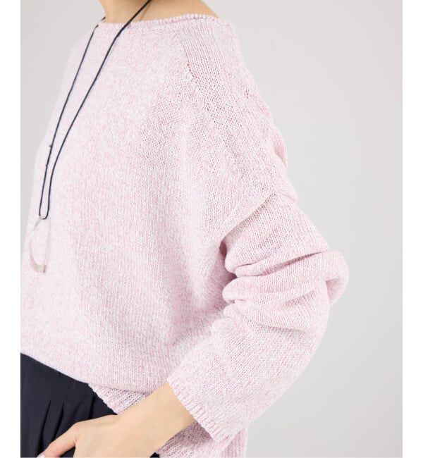 IENA「ミックスヤーン ワイドプルオーバー」|ニット・セーター|