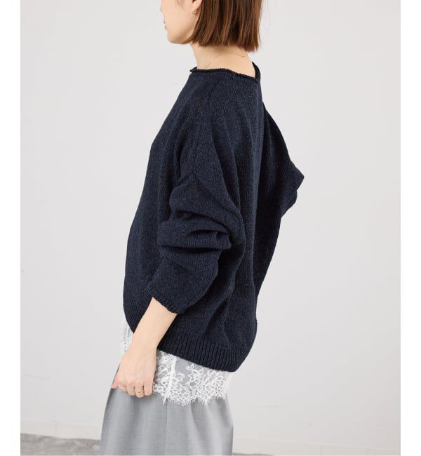 IENA「ミックスヤーン ワイドプルオーバー」|ニット・セーター|