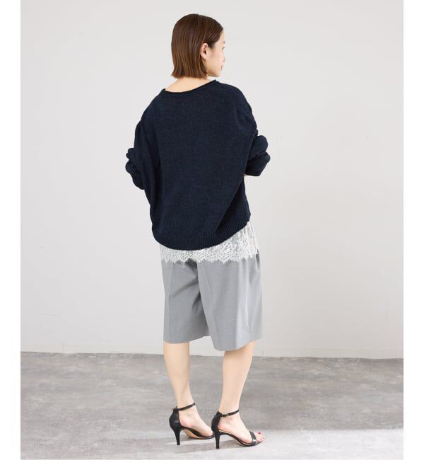 IENA「ミックスヤーン ワイドプルオーバー」|ニット・セーター|