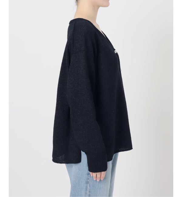 IENA「ミックスヤーン  2WAY Vカーディガン」|カーディガン|