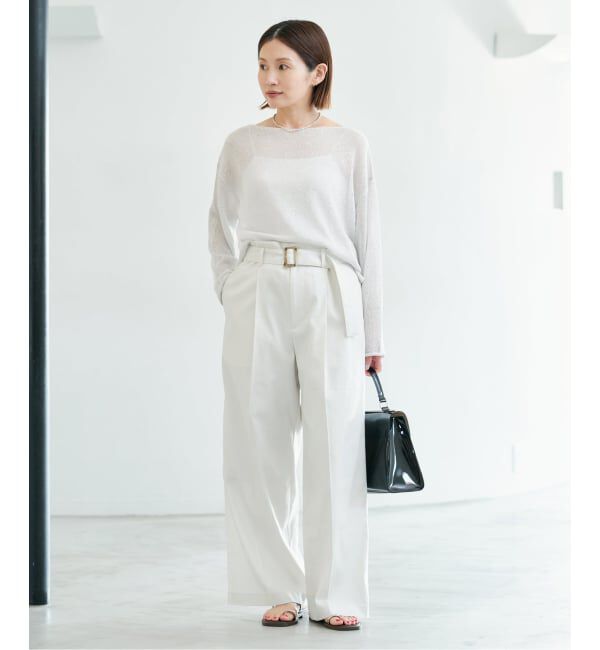 IENA「ウォッシャブル スパークルコットンプルオーバー」|ニット・セーター|