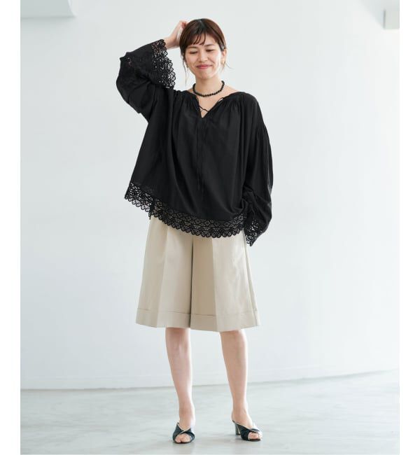 IENA「カットワークレースブラウス」|シャツ・ブラウス|