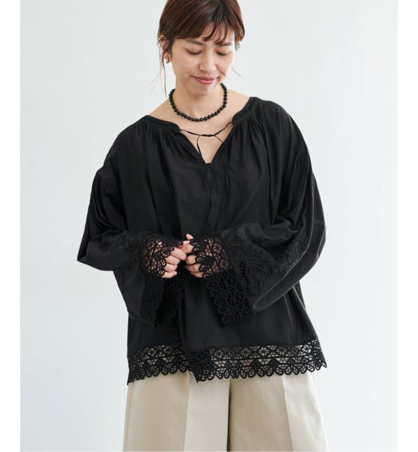 IENA「カットワークレースブラウス」|シャツ・ブラウス|