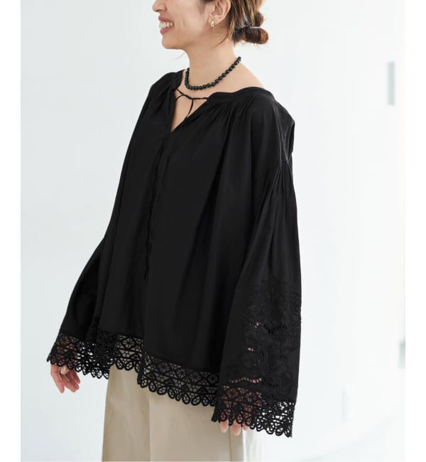IENA「カットワークレースブラウス」|シャツ・ブラウス|