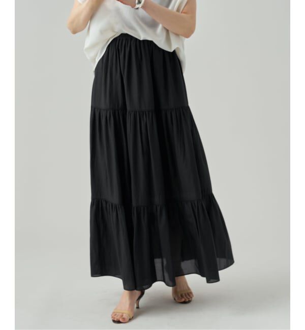 VERMEIL par iena「Airy ティアードスカート」|スカート|