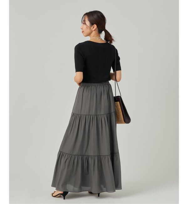 VERMEIL par iena「Airy ティアードスカート」|スカート|