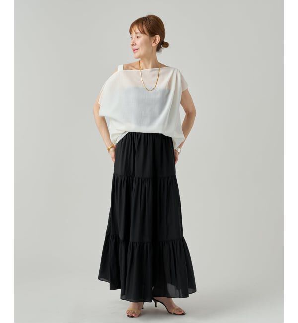 VERMEIL par iena「Airy ティアードスカート」|スカート|