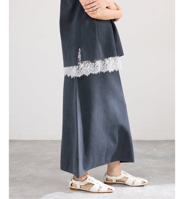 IENA「《セットアップ対応/予約》ダンボールストーンスカート」|スカート|