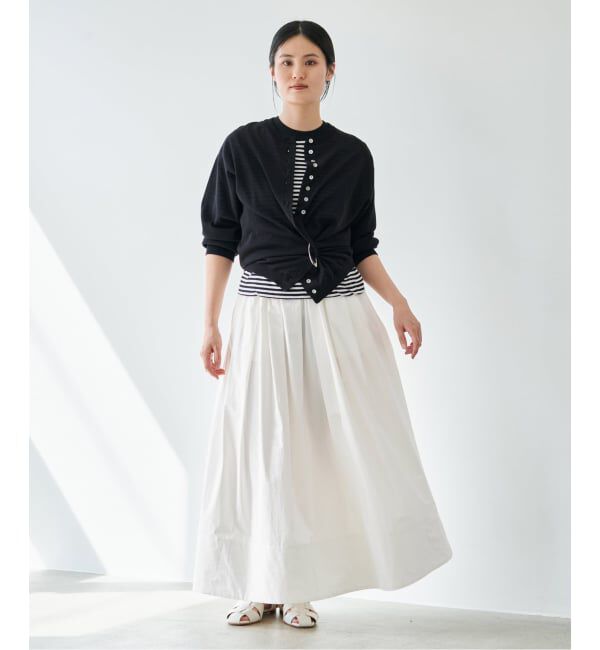 IENA「《予約》ウォッシャブル タフタギャザーフレアスカート」|スカート|