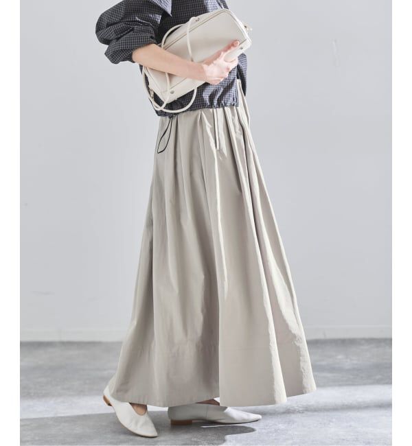 IENA「《予約》ウォッシャブル タフタギャザーフレアスカート」|スカート|