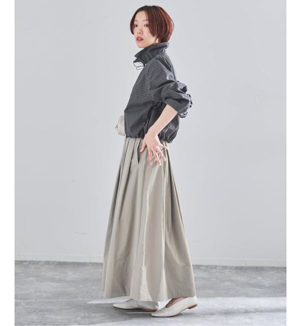 IENA「《予約》ウォッシャブル タフタギャザーフレアスカート」|スカート|