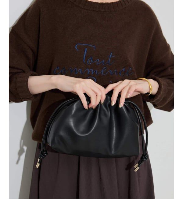 SLOBE IENA「《追加3予約》SLOBE 3WAY スムース巾着バッグ」|その他|