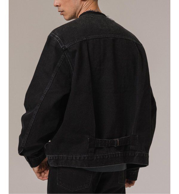 EDIFICE「《再入荷》Levi&rsquo;s(リーバイス) 別注 Type 1 Trucker Jacket BLACK "COLLARLESS"」|デニムジャケット|