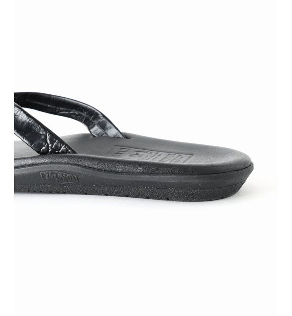 EDIFICE「ISLAND SLIPPER(アイランドスリッパ) 別注クロコ ナローストラップサンダル」|サンダル|