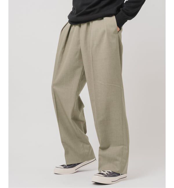 EDIFICE「ラフトップ ウルトラ ワイドパンツ」|スラックス|ベージュ A