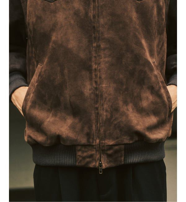 417 EDIFICE「ラムスエード ジップヨークジャケット」|ライダースジャケット|