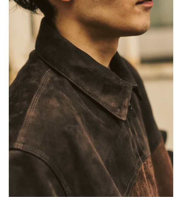 417 EDIFICE「ラムスエード ジップヨークジャケット」|ライダースジャケット|