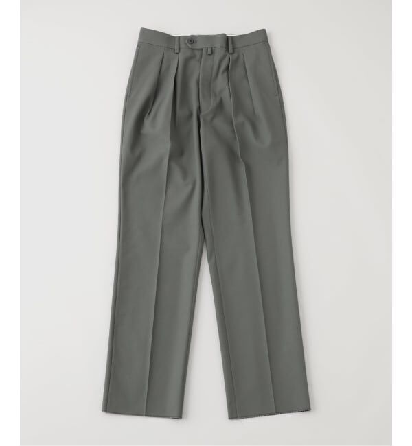 EDIFICE「NEAT（ニート）High Twisted Cotton Twill Wide」|スラックス|カーキ