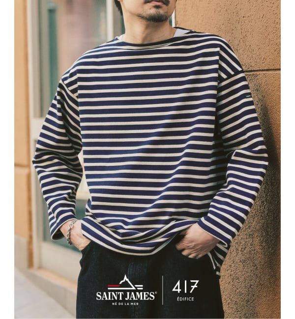 417 EDIFICE「SAINT JAMES / セントジェームス 別注 ウエッソンルーズ」|Tシャツ・カットソー|ネイビー