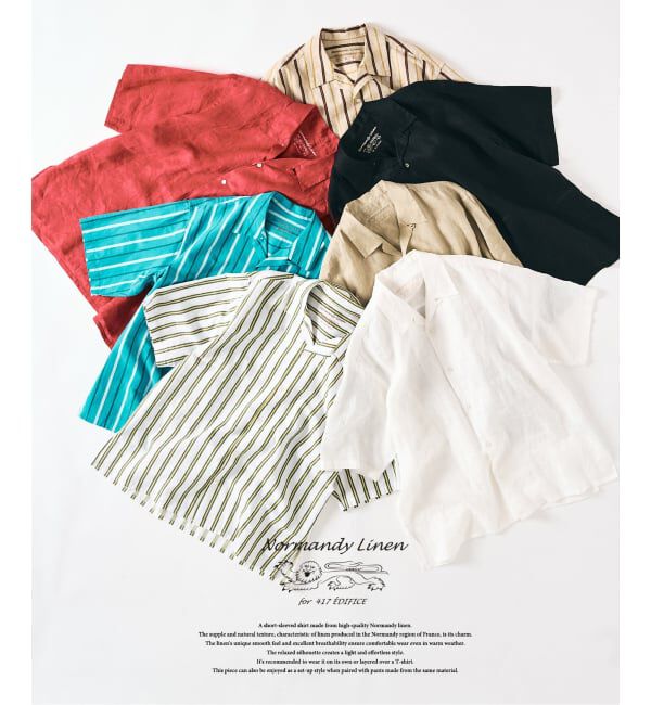 417 EDIFICE「ノルマンディーリネン S/Sシャツ」|シャツ・ブラウス|