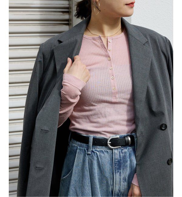 JOURNAL STANDARD「《追加》シアーテレコヘンリーネックプルオーバー」|Tシャツ・カットソー|ピンク