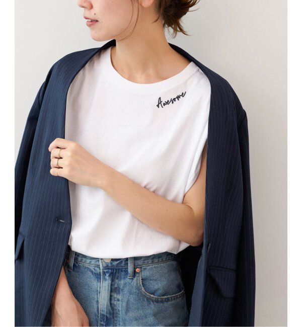 JOURNAL STANDARD relume「《追加》刺繍ロゴフレンチTEE」|Tシャツ・カットソー|